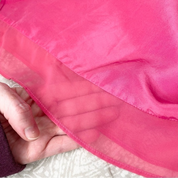 Diane Von Furstenberg DVF Hot Pink Barbie Silk Spaghetti Strap Tank Top Large - Picture 4 of 13